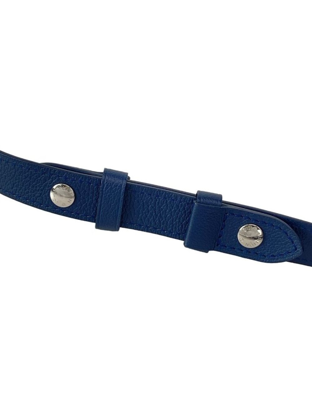 Louis Vuitton Shoulder Bag Lockme Bucket Blue Jean Leather - Picture 11 of 15